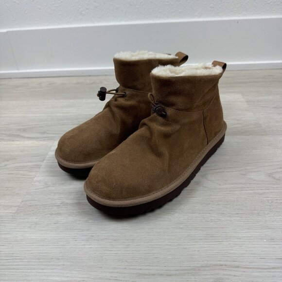 Ugg Classic Mini Toggler Ankle Boots Womens 7 Chestnut 1143937 NEW - Picture 2 of 7